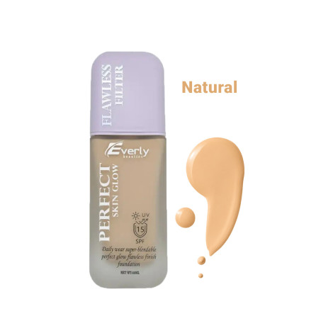 Everly Perfect Skin Glow Flawless Filter Foundation SPF15 - Natural Everly Perfect Skin Glow Flawless Filter Foundation SPF15 - Natural - Image 1