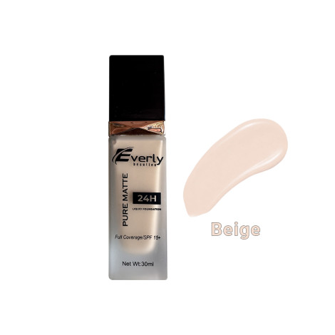 Everly Pure Matte Full Coverage Liquid Foundation 24H SPF15 - Beige Everly Pure Matte Full Coverage Liquid Foundation 24H SPF15 - Beige - Image 1