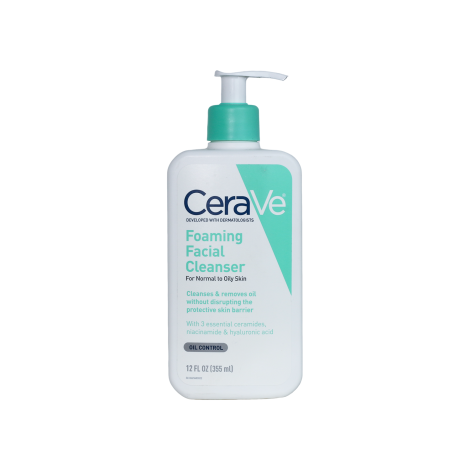 Cerave Foaming Facial Cleanser For Normal to Oily Skin 355ml Cerave Foaming Facial Cleanser For Normal to Oily Skin 355ml - Image 1