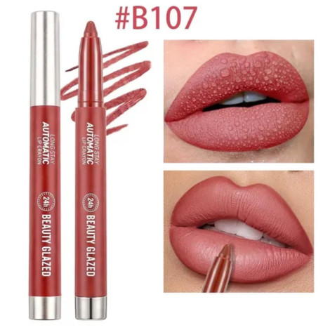 Beauty Glazed Long Stay Automatic Lip Crayon - B107 Coral Beauty Glazed Long Stay Automatic Lip Crayon - B107 Coral - Image 1