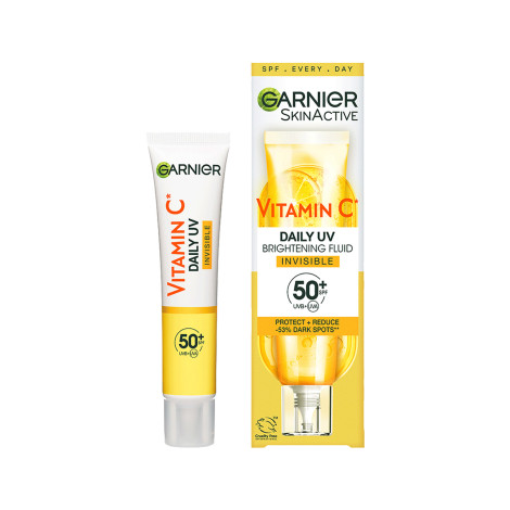 Garnier Vitamin C Daily UV Brightening Fluid Invisible SPF50+ 40ml Garnier Vitamin C Daily UV Brightening Fluid Invisible SPF50+ 40ml - Image 1