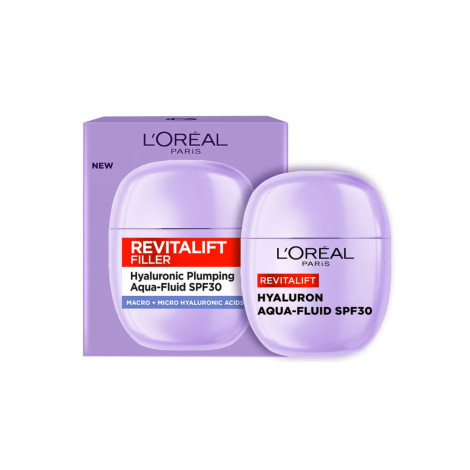 L'Oreal Revitalift Filler Hyaluron Plumping Aqua Fluid SPF30 40ml L'Oreal Revitalift Filler Hyaluron Plumping Aqua Fluid SPF30 40ml - Image 1