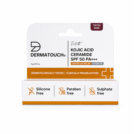 Dermatouch Kojic Acid Ceramide Spf 50 Pa+++ Tinted Lip Balm 5g - Tinted Wine Dermatouch Kojic Acid Ceramide Spf 50 Pa+++ Tinted Lip Balm 5g - Tinted Wine - Image 1
