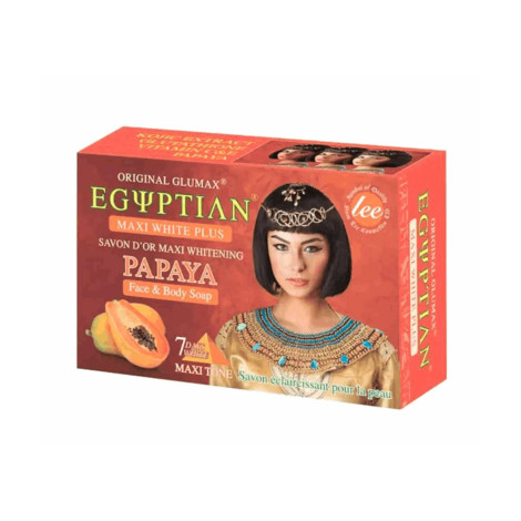 lee Original Glumax Egyptian Maxi White Plus Papaya Face & Body Soap 160g lee Original Glumax Egyptian Maxi White Plus Papaya Face & Body Soap 160g - Image 1