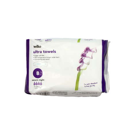 Wilko Ultra Secure Night Towels 8 Pack Wilko Ultra Secure Night Towels 8 Pack - Image 1