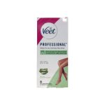 Veet Professional Ready To Use Half Body Aloe Vera And Green Tea Scent 8 Wax Strips