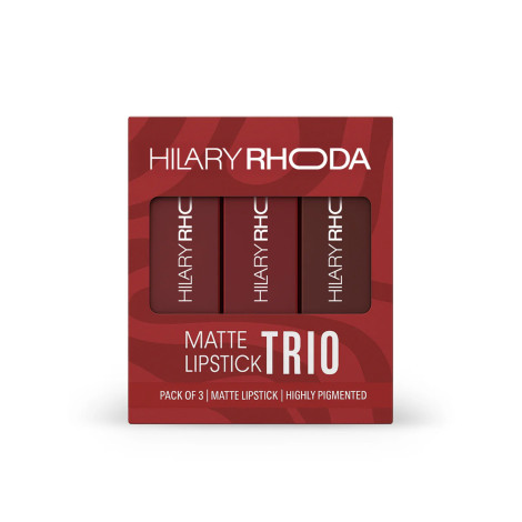 Hilary Rhoda Matte Lipstick Trio Pack of 3 Lipstick Hilary Rhoda Matte Lipstick Trio Pack of 3 Lipstick - Image 1