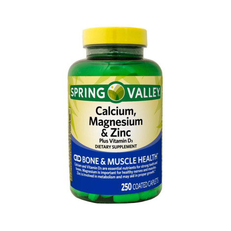 Spring Valley - Calcium Magnesium and Zinc, Plus Vitamin D3, 250 Caplets Spring Valley - Calcium Magnesium and Zinc, Plus Vitamin D3, 250 Caplets - Image 1