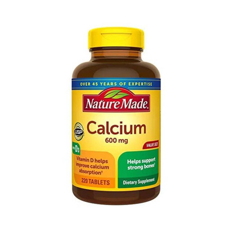 Nature Made Calcium 600mg with Vitamin D3 for 220 Tablets Nature Made Calcium 600mg with Vitamin D3 for 220 Tablets - Image 1