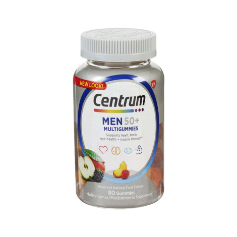 Centrum Multi Gummies Men 50+, Fruit Flavors, 80 Gummies Centrum Multi Gummies Men 50+, Fruit Flavors, 80 Gummies - Image 1