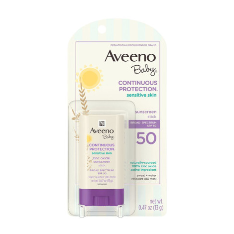 Aveeno Baby Sensitive Skin Sunscreen Stick SPF50 13g Aveeno Baby Sensitive Skin Sunscreen Stick SPF50 13g - Image 1