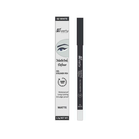 Everly Matte Ink Definer Waterproof Gel Eyeliner Pen - 02 White Everly Matte Ink Definer Waterproof Gel Eyeliner Pen - 02 White - Image 1