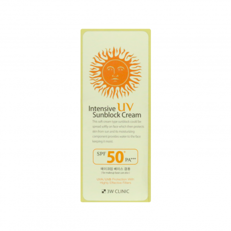 3W Clinic Intensive UV Sunblock Cream SPF50+ Pa+++ 70ml 3W Clinic Intensive UV Sunblock Cream SPF50+ Pa+++ 70ml - Image 1