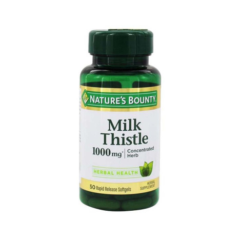 Nature’s Bounty Milk Thistle 100mg 50 Softgels Nature’s Bounty Milk Thistle 100mg 50 Softgels - Image 1