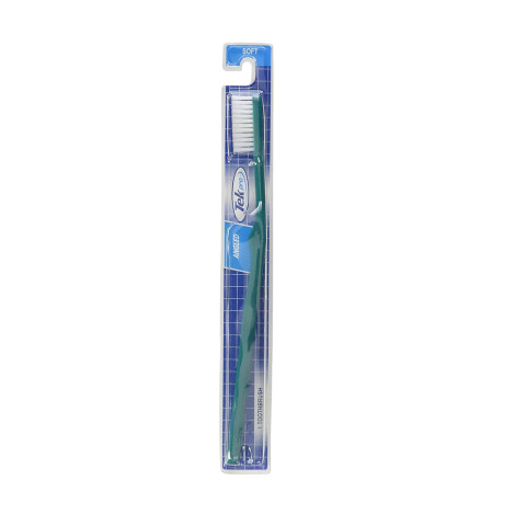 Tek Pro Angled Soft Tooth Brush - Green Tek Pro Angled Soft Tooth Brush - Green - Image 1