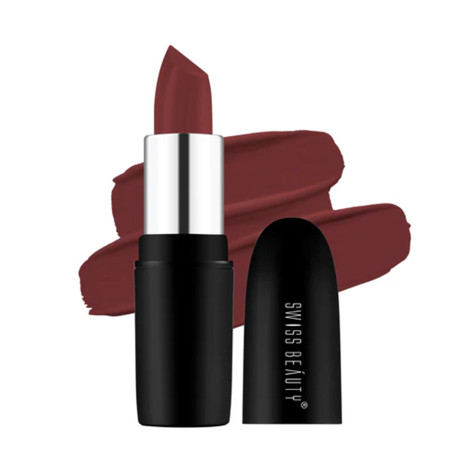 Swiss Beauty Pure Matte Lipstick - 225 Cafe Mocha Swiss Beauty Pure Matte Lipstick - 225 Cafe Mocha - Image 1