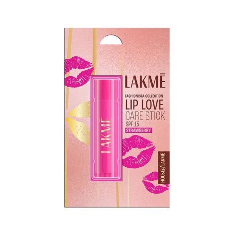 Lakme Lip Love Care Stick SPF15 Strawberry 4.5gm Lakme Lip Love Care Stick SPF15 Strawberry 4.5gm - Image 1