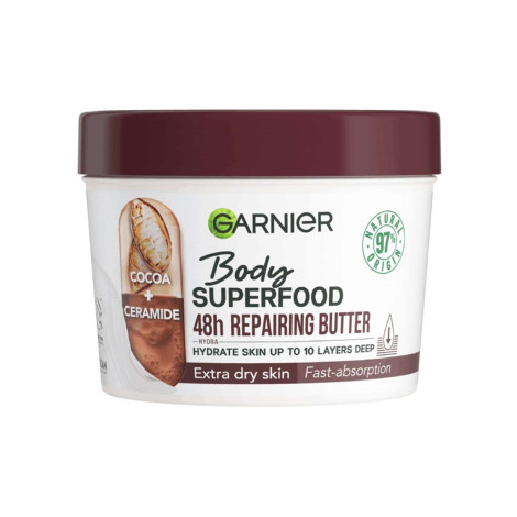 Garnier Cocoa + Ceramide Body Super Food 380ml Garnier Cocoa + Ceramide Body Super Food 380ml - Image 1