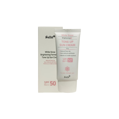 Nella White Snow Brightening Fermented Tone UP Sun Cream SPF50+ PA+++ 50g Nella White Snow Brightening Fermented Tone UP Sun Cream SPF50+ PA+++ 50g - Image 1