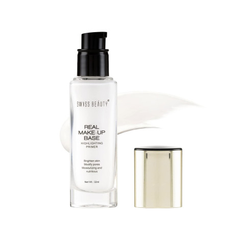 Swiss Beauty Real Makeup Base Highlighting Primer 32ml - 01 Natural Tint Swiss Beauty Real Makeup Base Highlighting Primer 32ml - 01 Natural Tint - Image 1