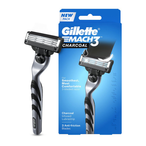 Gillette Mach3 Charcoal 3-Bladed Razor Gillette Mach3 Charcoal 3-Bladed Razor - Image 1